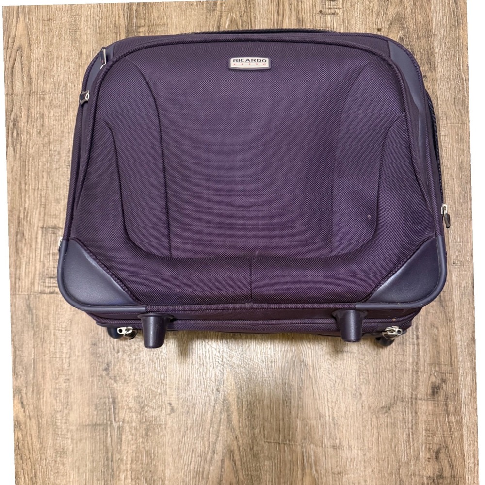 Ricardo‎ Elite Rolling Underseat Carry On Suitcase Purple Luggage 16x13x8